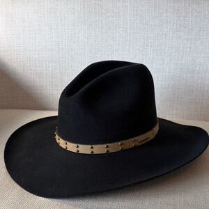 Stetson Size 7.5 Black Vintage 4X Beaver Cowboy Western Felt Hat